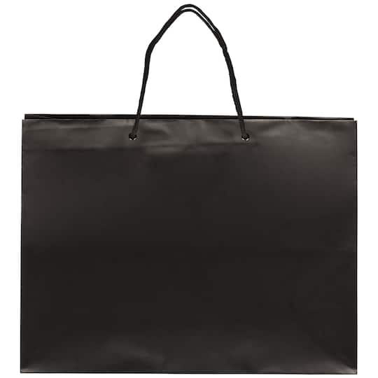 JAM Paper X-Large Black Matte Gift Bags, 100ct.